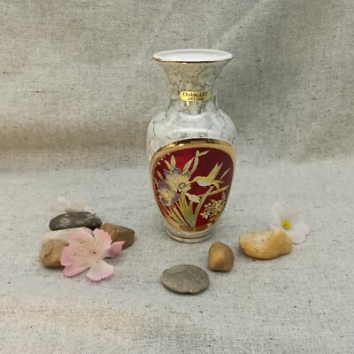 Chokin Art Vase Japanische Blumenvase Chinoiserie Tischvase Vergoldung 24KT