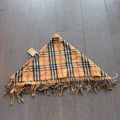 Burberry vintage check triangle cashmere scarf