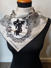 VIKTOR & ROLF 86cm Silk Square Black White Silhouette