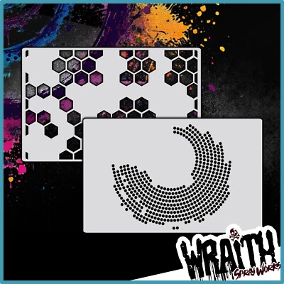 Bee Circle Set - Reusable Airbrush Stencil Template