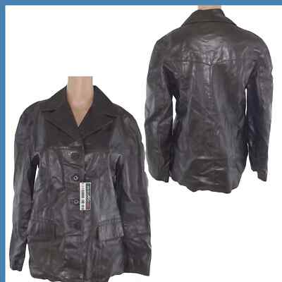 Joshie By Gas Gas Damen Jacke Grün Größe S Leder Vintage Jacke Mode