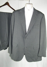 Brooks Brothers VTG suit Sz 40-NO Pleats Pants 38 X 32 USA Gray Pinstripes