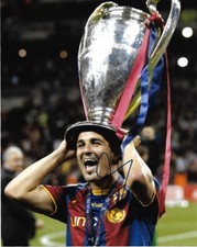 FC Barcelona David Villa Autographed Signed 8x10 Photo COA B