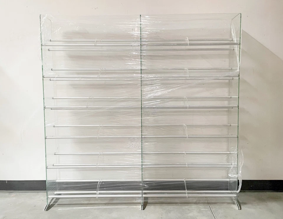 TransDeco Glass DVD CD Rack 792 CD 552 DVD Storage Rack - Solo recogida local Foto 2 de 3