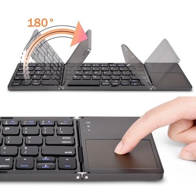 Wireless Folding Keyboard Bluetooth Keyboard with Touchpad for Windows, Android,