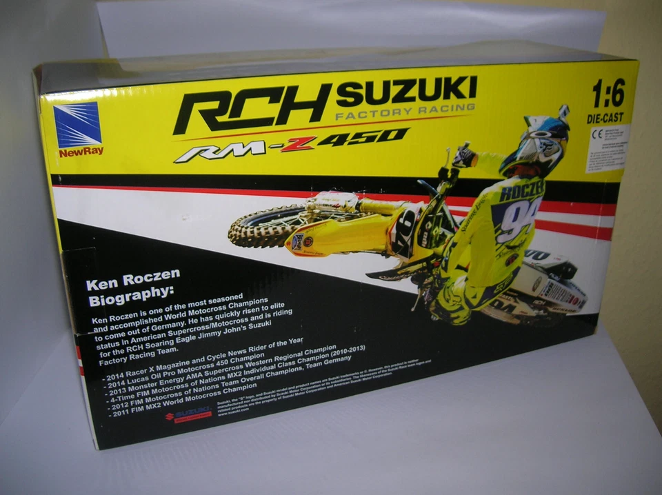 NewRay RCH Suzuki Factory Racing RM-Z 450 Ken Roczen #94, 1:6 Motocross SX 49523 - Bild 4 von 4