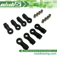 Straight Rod Ends w/ Brass Hollow Ball Set ( x 8 ) for Traxxas TRX-4 ( TRA8276 )