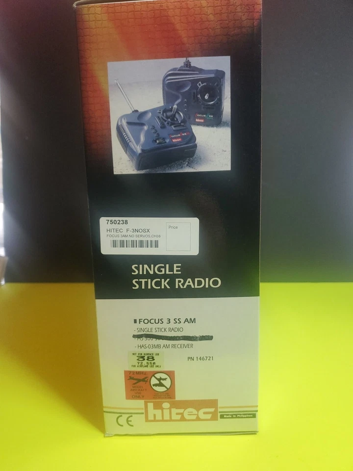 Hitec F-3NOSX Vintage Single Stick RC Radio. New Old Stock - Image 2 of 4