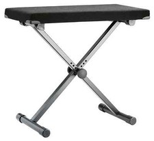 K&M 14076 Keyboardbank Hocker Klavier Pianobank Höhenverstellbar Schwarz