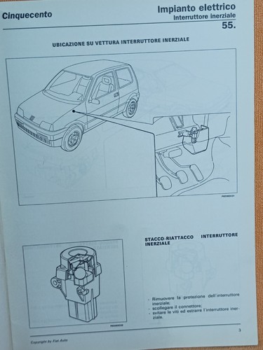 MANUALE ASSISTENZA TECNICA FIAT -INTERR. INERZIALE-ANTIFURTO-AUTORADIO - Foto 6 di 8