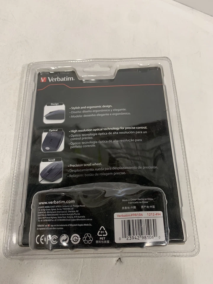 Verbatim 98106 оптическая мышь для обеих рук - в заводской упаковке - Изображение 2 из 3
