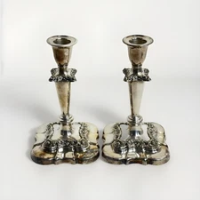 Gorham Silver Plate Candlestick 20702 Lot of 2 Please Read