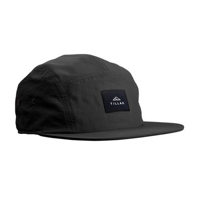 Wallowa Camping Hat, Lightweight Nylon 5 Panel Cap with Snap Fastening, Black...