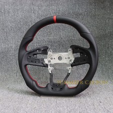 Flat Buttom Napa Leather Fits For Honda Civic 10th Type R Fk8 Flat Buttom Napa Leather Fits For Honda Civic 10th Type R Fk8