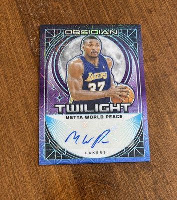Metta World Peace 2023-24 Obsidian Twilight Deep Sea Mojo Auto Lakers Bulls 5/5