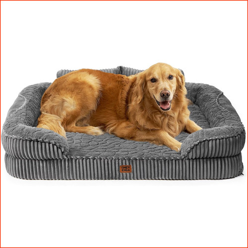 Hundebett Orthopädisch 107x76cm Grau Memory Foam