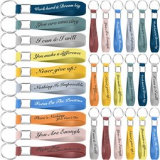 30Pcs Thank You Gifts Keychains Bulk Motivational Keyrings Inspirational Ap...