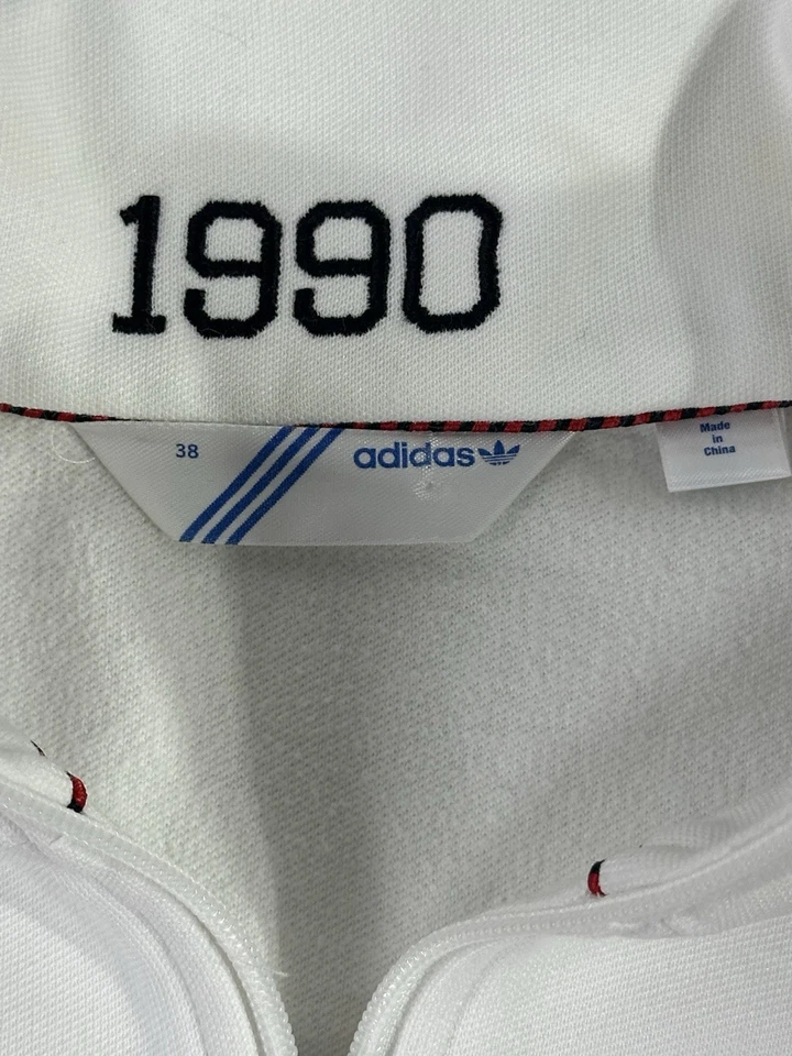 Adidas Alemania 1990 FIFA Track Jacket Deutschland Retro Blanco Talla 38 Foto 2 de 4