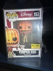 Funko Pop Disney Jack Skellington Pumpkin King #153 GITD + Protector