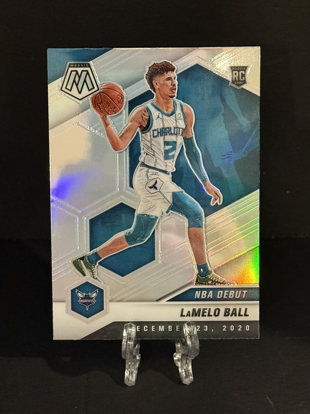 LaMelo Ball SILVER 2020-21 Mosaic NBA Debut #262 RC Charlotte Hornets
