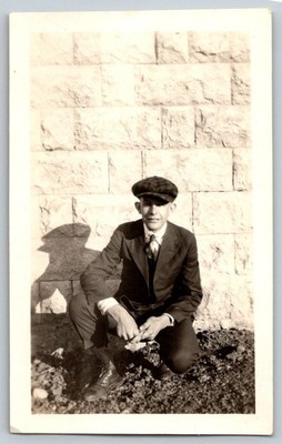 Antique 1920 Photo Identified Wistar Newby - Sharp Newsboy Fashion Snapshot