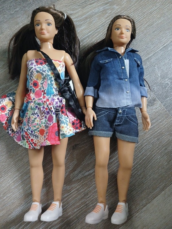 Lammily Traveler Doll Exclusive 1st Edition Set Of 2 With Outfits 