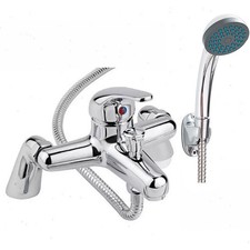 Chrome Luxury Bathroom Sink Bath Filler Tap Shower Mixer Taps with Hand Held Set