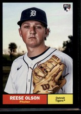 2024 Topps Archives Black Foilboard Reese Olson #98 Detroit Tigers