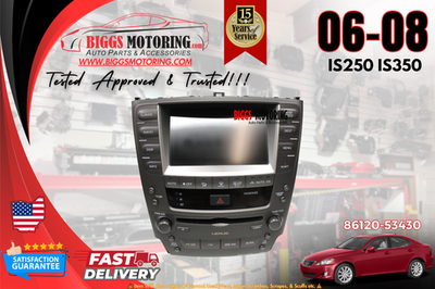 2006-2008 Lexus IS250 IS350 Navigation Radio Display Ac Cd Player