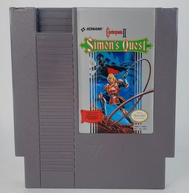 Nintendo Nes CastleVania 2 Simon's Quest Cart And Dust Cover