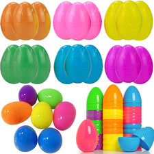 50X Ostereier Plastik Bunt, Ostern Eier Zum Befüllen, Bunte Eier Aus Kunststoff 
