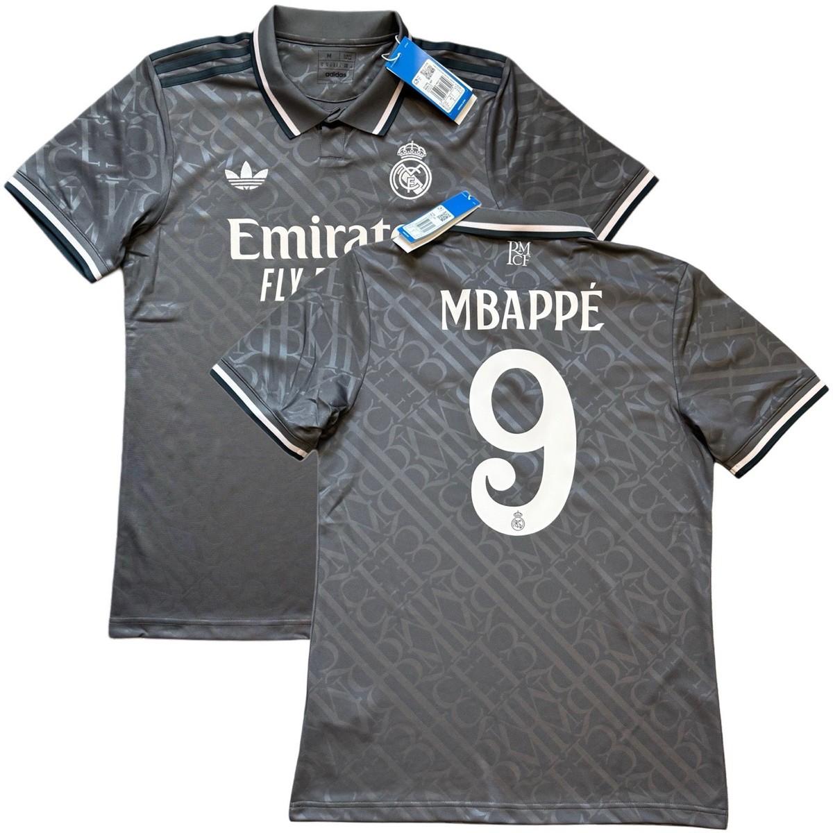 レアル・マドリード 3rdオーセンティックユニMBAPPÉ 9 定価27000円 2024/25 Real Madrid Third Jersey #9 Mbappe Medium adidas Champions