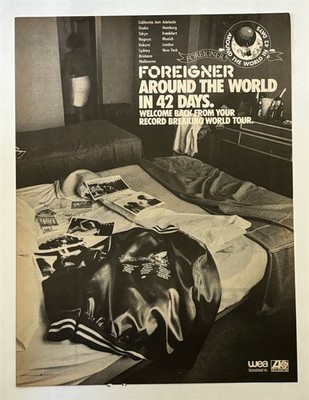 Foreigner Double Vision World Tour 1978 Short Print Poster Type Ad, Promo Advert