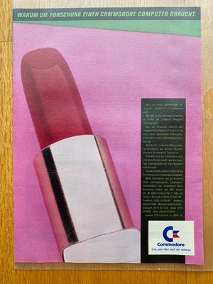 Warum die Forschung einen Commodore Computer braucht 1984 Vintage Ad Werbung