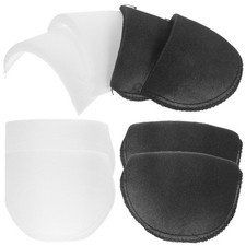 4 Pairs Black Shoulder Pads for Women Clothing Washable Support
