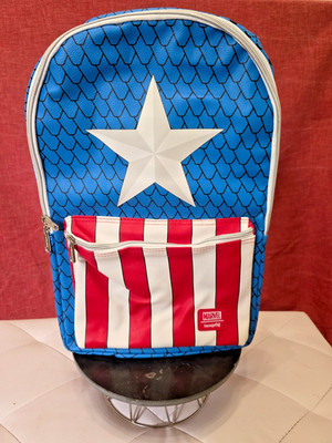 Captain America Rucksack Offizier Marvel Neu + Original Laugefly Brosche