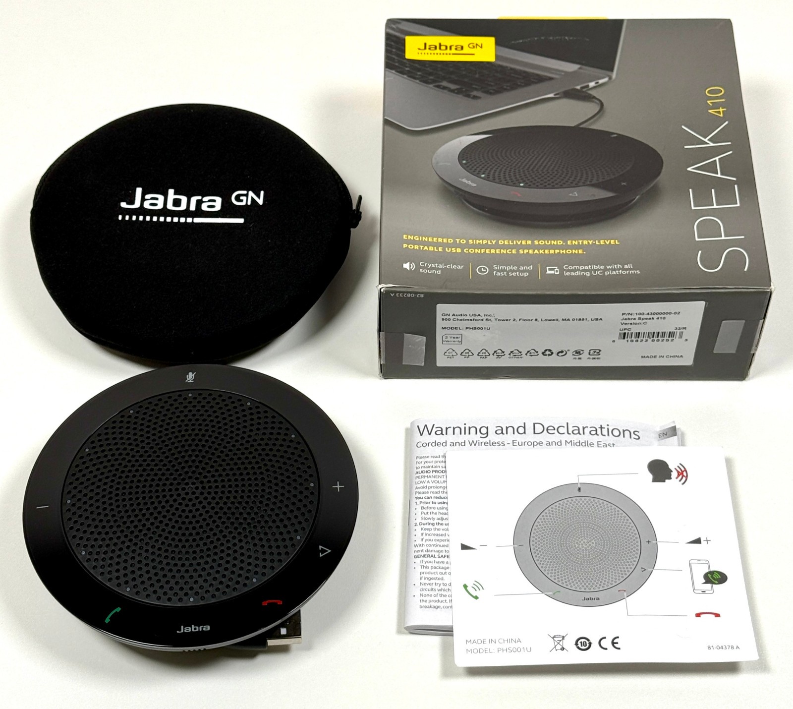 Jabra GN Speak 410 Portable USB-A Conference Room 360 Speakerphone Hands Free