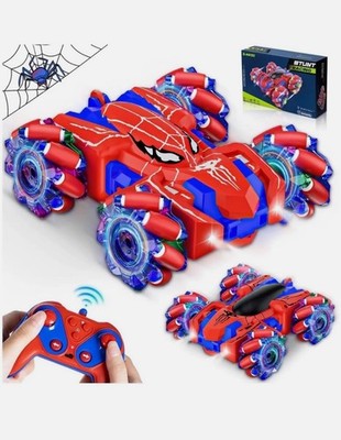 Spider ferngesteuerter Stunt Rennwagen mit LED Beleuchtung, aufrecht 360° Flips Weihnachten