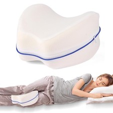 Memory Foam Knee Pillow for Side Sleepers Back Pain Relief and Snoring