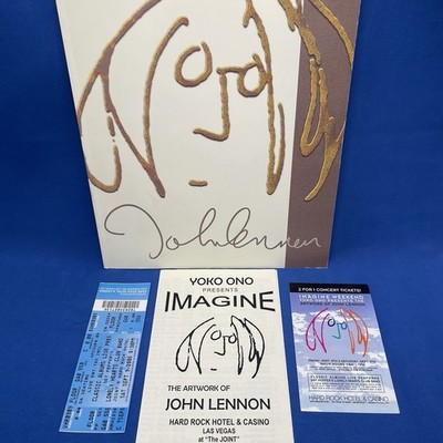 John Lennon Yoko Ono Imagine Art Book With Ticket Bag One Arts Drawings Lyrics