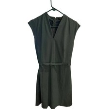 Ann Taylor Sleeveless V-Neck Belted Dress