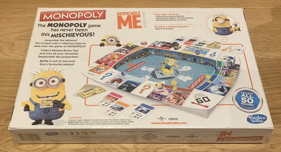 Hasbro Despicable Me Monopoly Minions Board Game, NEW IN WRAPPING, SEALED - Image 3 of 4