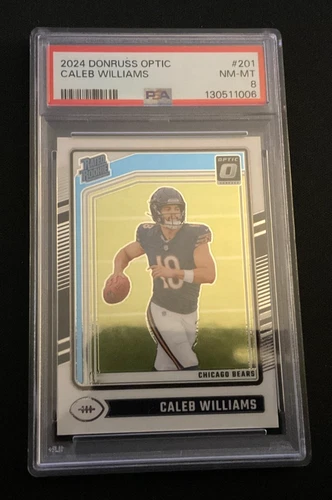 2024 PANINI DONRUSS OPTIC #201 CALEB WILLIAMS ROOKIE RC PSA 8