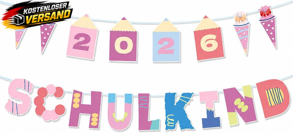 Schulanfang Dekoration Girlande FüR Kinder Einschulung Party Deko Banner-image