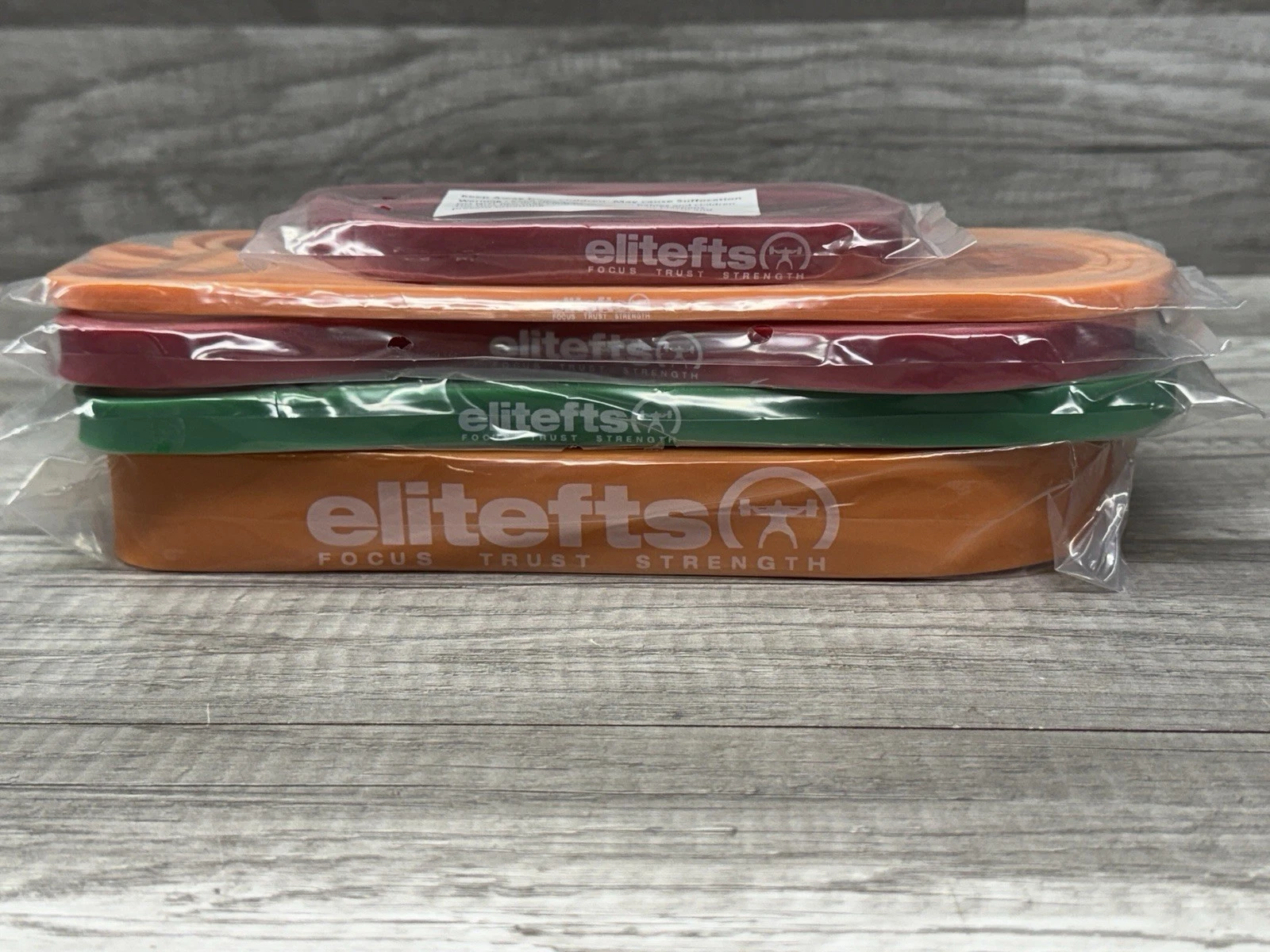 Lot Of 5 Elitefts Focus Trust Strength Rubber Resistance Band Red,Orange, Green
Opens in a new windo