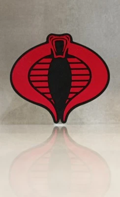 Hasbro G.I. Joe Cobra Action Figures Toys 3D Printed Shelf Display Logo