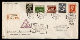 DR WHO 1945 NETHERLANDS SPACE ROCKET MAIL EZ #45C1 R86356