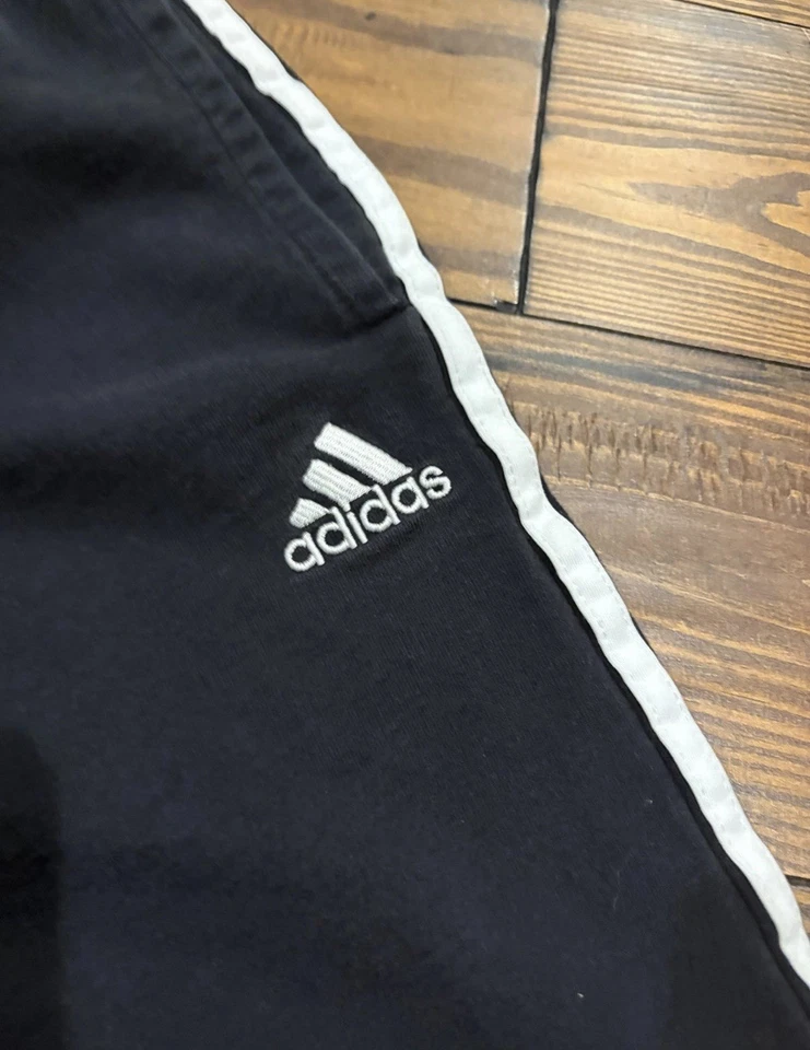 Chicos Adidas Algodón Joggers Blanco y Negro Talla 10/12 Foto 3 de 4