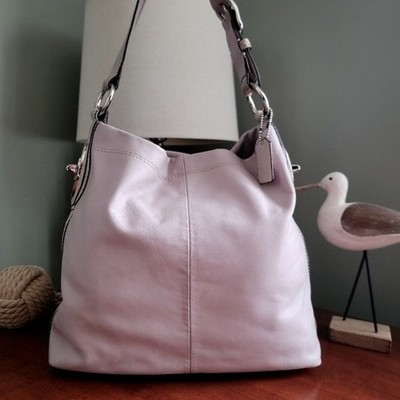 Coach F16535 Penelope Hobo Lavender Gray Snakeskin Embossed