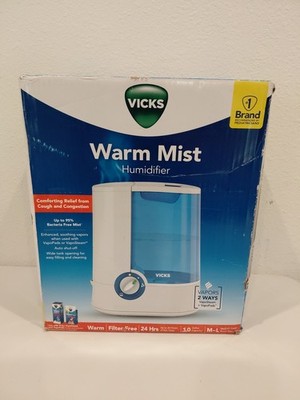 Vicks Warm Mist Humidifier, V750 Medium To Large Rooms Fully Tested